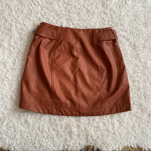 FREE PEOPLE Feelin Fresh Vegan Leather Mini Skirt - Picture 2 of 5